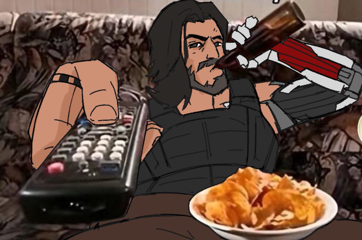 destiny_thememe's tweet photo. Johnny the second V agrees to let him take over the body: https://t.co/ScLNgYKe89