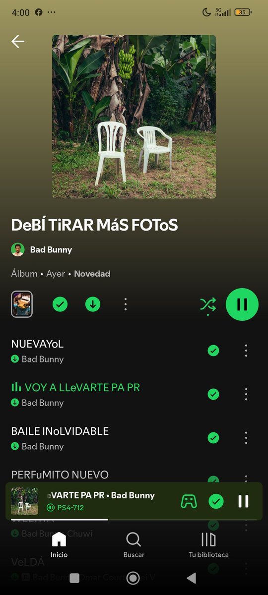 carba___'s tweet photo. Tendría que irme a dormir,pero eso significa dejar de escuchar está obra de arte y no puedo. Te quiero @sanbenito #BadBunny #DTmF https://t.co/BWST7xE0R5