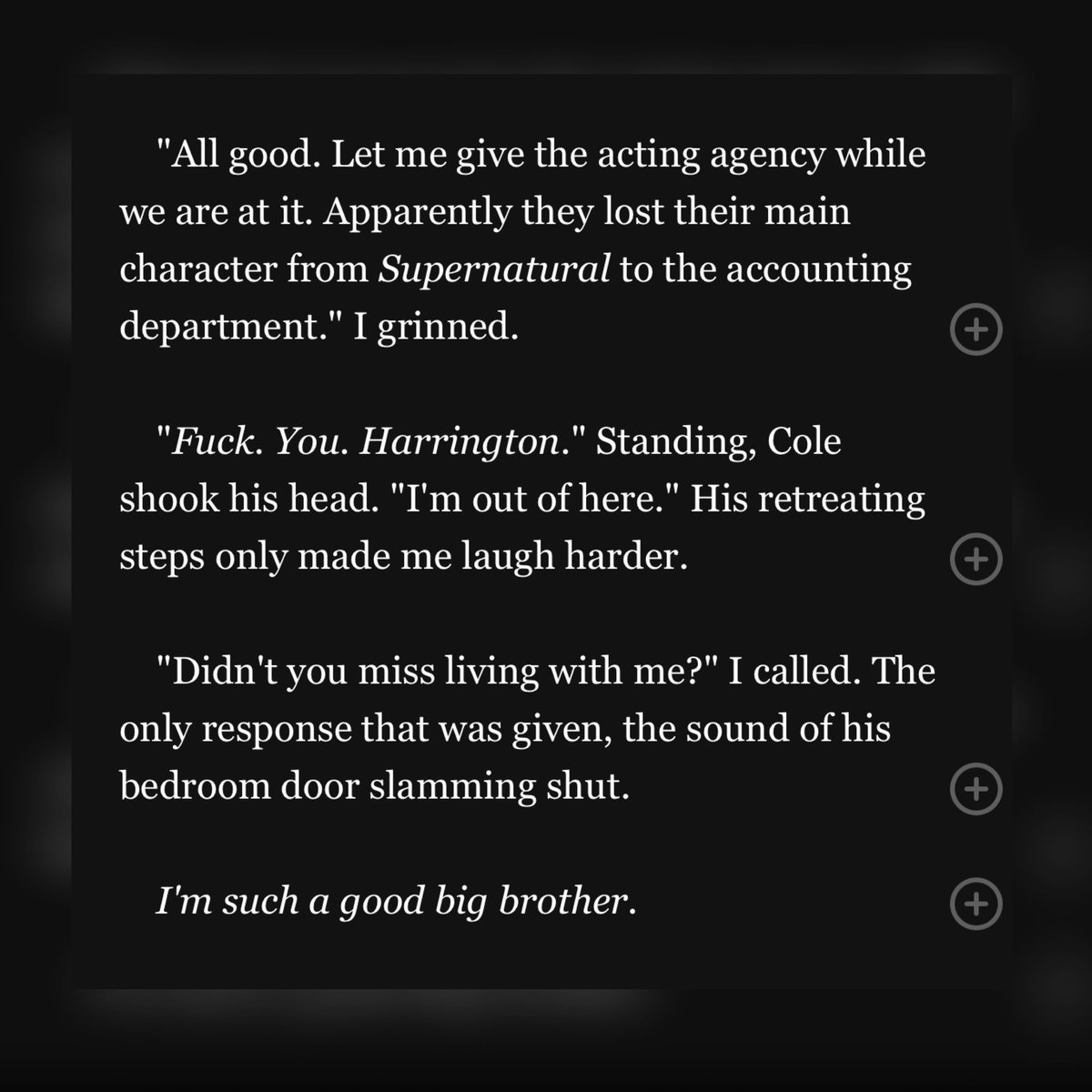 spicedreading26's tweet photo. I’m such a good brother. 🤭🤭 — Blake
🥀🥀
#spicybooktok #booktok #TWOpartnovel #smut #friendstolovers #rightpersonwrongtime #survivor #dualPOV #DVsurvivor #wattpad #strangerstolovers #OITS #chapters1thru15 #complete #gettingthere #cliffhanger #plottwist #fypviraltwitter https://t.co/9CHRiruweU