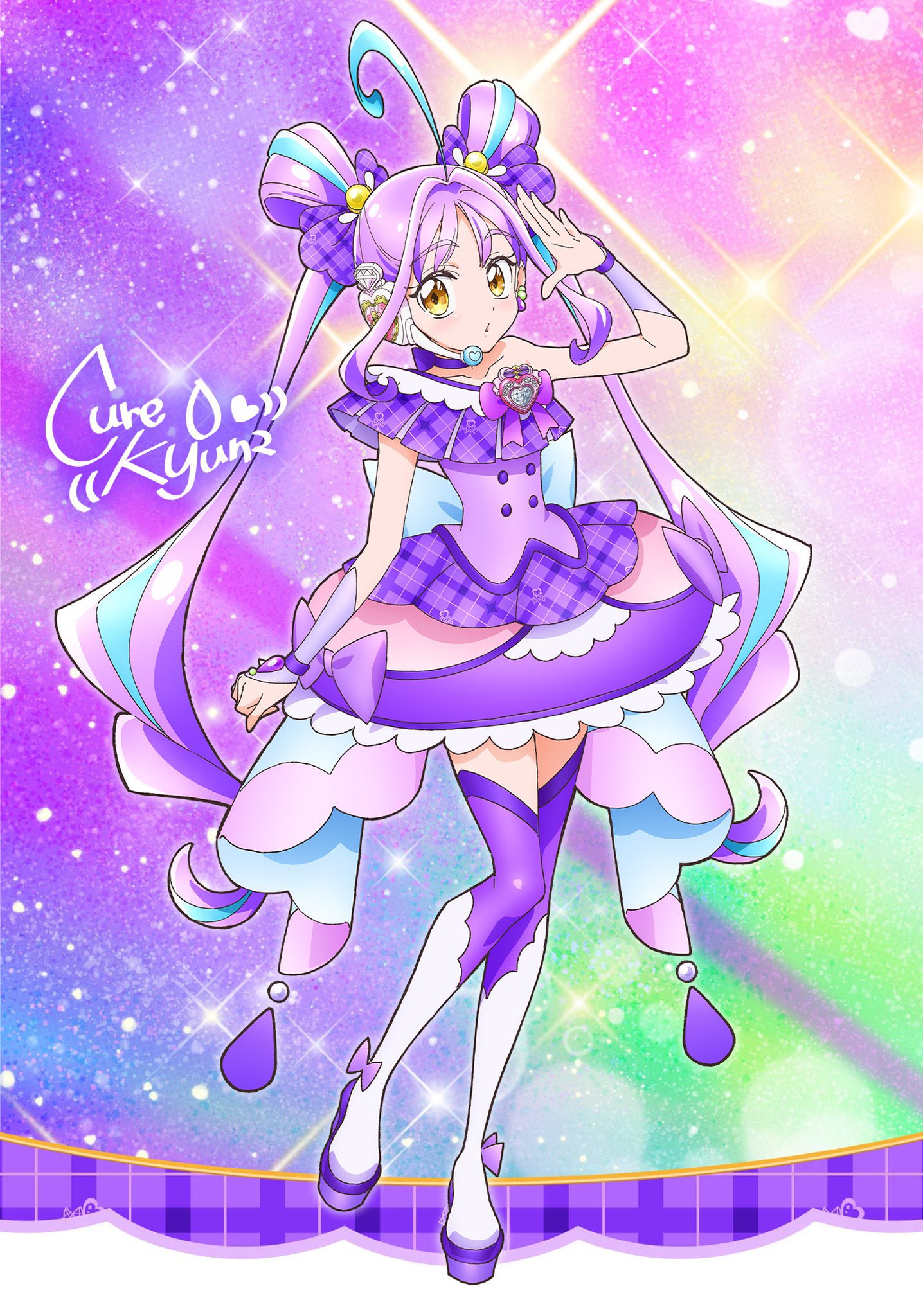 紫雨こころ 鹿児島限定　バッジ キュアキュンキュン キミとアイドルプリキュア プリティストア 鹿児島出張店 キュア
