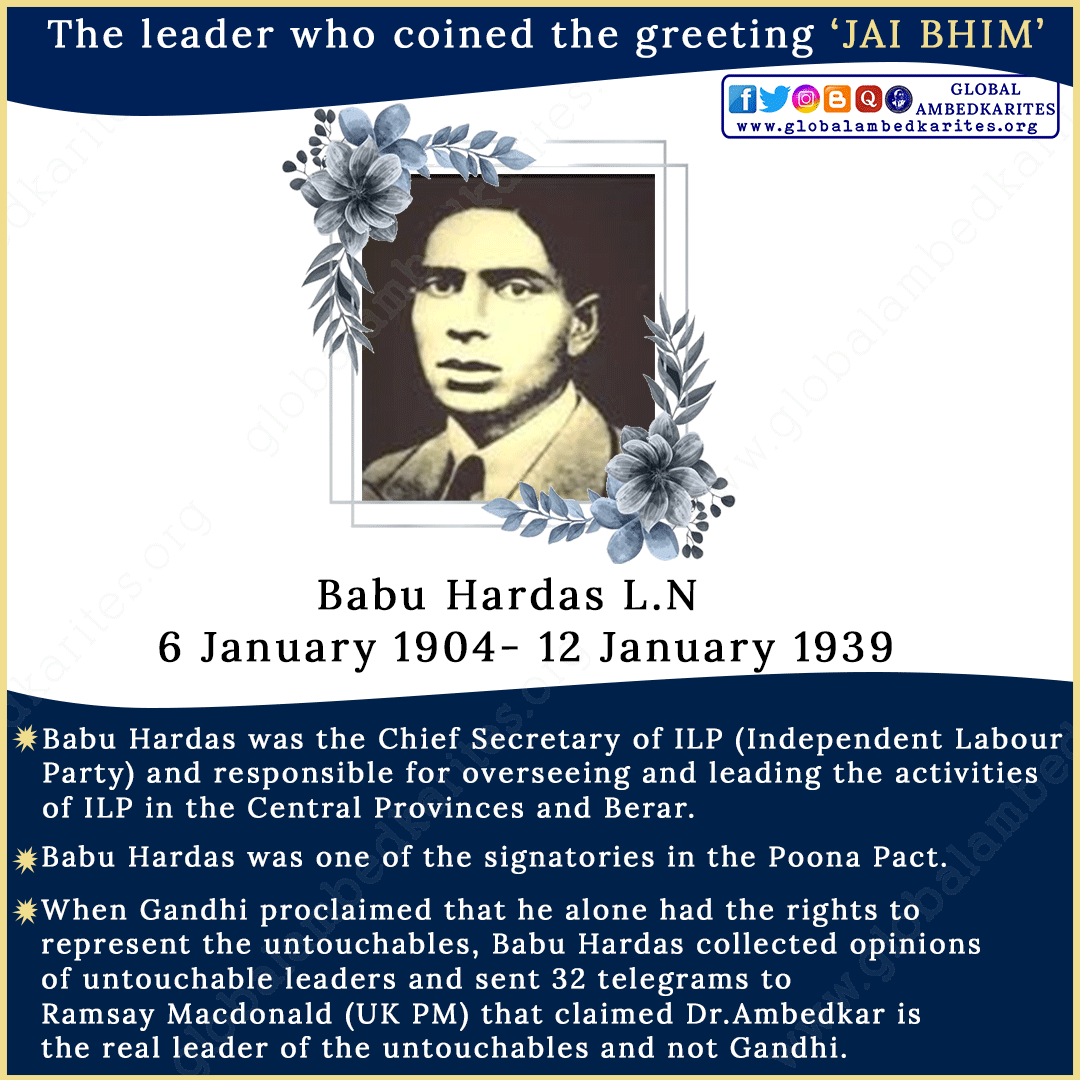 GlobalAmbedkar's tweet photo. Remembering Babu L.N. Hardas: The Visionary Who Gave Us "Jai Bhim", on his birth anniversary
#JaiBhim  #Ambedkar #HARDAS https://t.co/SOMoKFpBR5