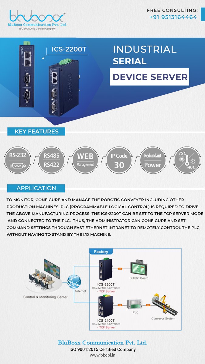 BluBoxx_IND's tweet image. #IndustrialEthernet #SerialCommunication #DeviceServer #RS232 #RS422 #RS485 #NetworkingSolutions#TechInnovation#BluBoxxCommunicationPvtLtd#BluBoxx#India#Maharashtra#Pune#IndustrialAutomation#IndustrialCommunication#IndustrialNetworking #IndustrialIOT#IndustrialEngineering#IIOT