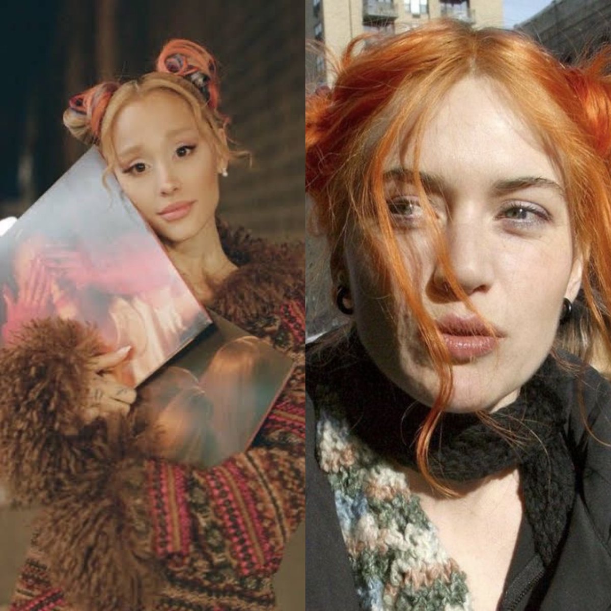 agrandearch's tweet image. Ariana Grande e Kate Winslet no #GoldenGlobes. 

— A atriz faz o papel de Clementine em "Brilho Eterno da Mente Sem Lembranças", filme o qual inspira o nome e visual do sétimo álbum de Ariana, "eternal sunsbine". ❤️