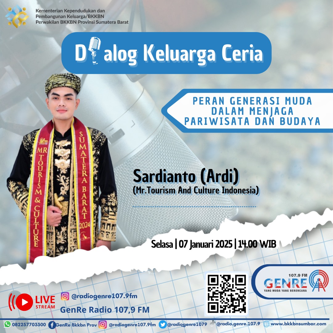 Radio_GenRe1079's tweet photo. Ikuti Talkshow dan Bincang Inspiratif Kita : 
🗓: Selasa, 7 Januari 2025
⏰ : Pkl. 14.00 - 15.00 WIB
Keluarga GenRe bisa juga berpartisipasi melalui
☎ : 0822-5770-3300
📱 : 0822-5770-3300
🖥: Streaming https://t.co/YuHMCF4xjU

#bkkbnsumbar #radiogenre #yangmudayangberencana https://t.co/1KRDjlt4Ee