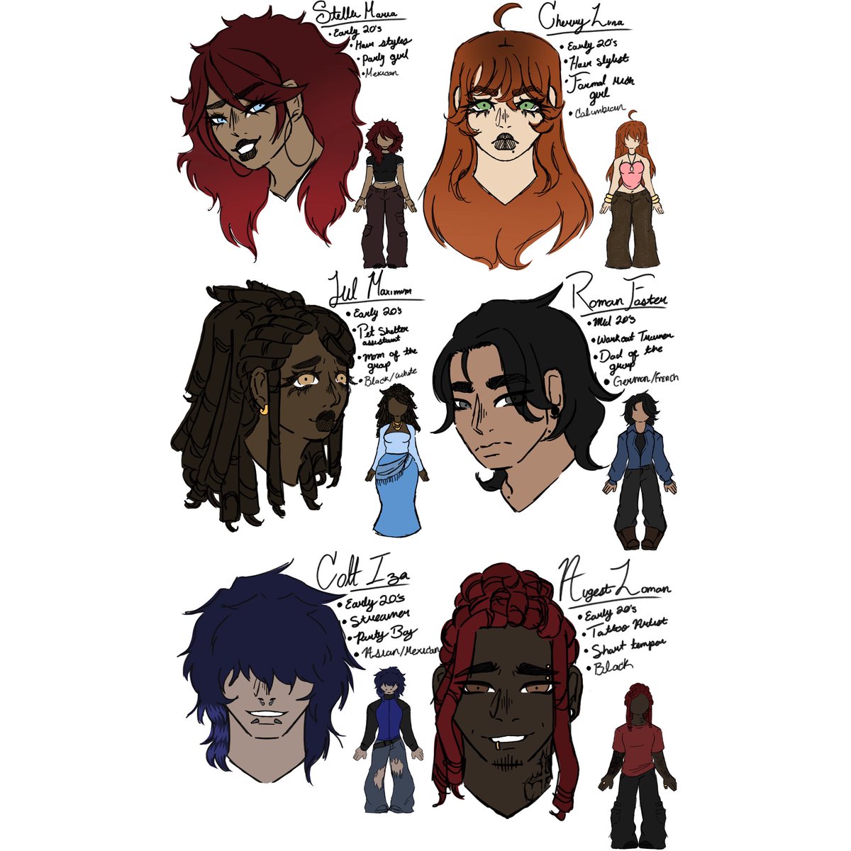 Witchs_art_room's tweet photo. Some basic info on my Oc’s, gonna do voice claims after this
#digitalart #art #color #ocs #basicinfo https://t.co/kxNW0ZnEdF