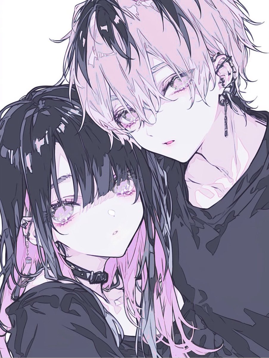 1枚目上手くできた🩷💜 #フリーイラスト #フリーアイコン #ペア画 許可済み