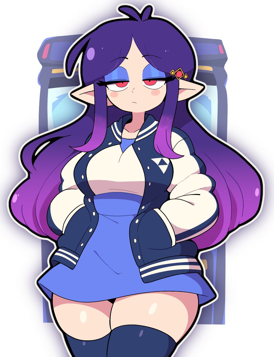 Drew Princess Hilda but she’s the cool girl at the arcade you’re too scared to talk to idk