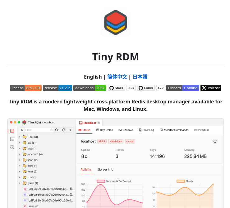tom_doerr's tweet photo. Tiny RDM is a cross-platform Redis desktop manager for Mac, Windows, and Linux,offering connection management, key value operations, data viewing formats, andmore https://t.co/Skn02bzmlt