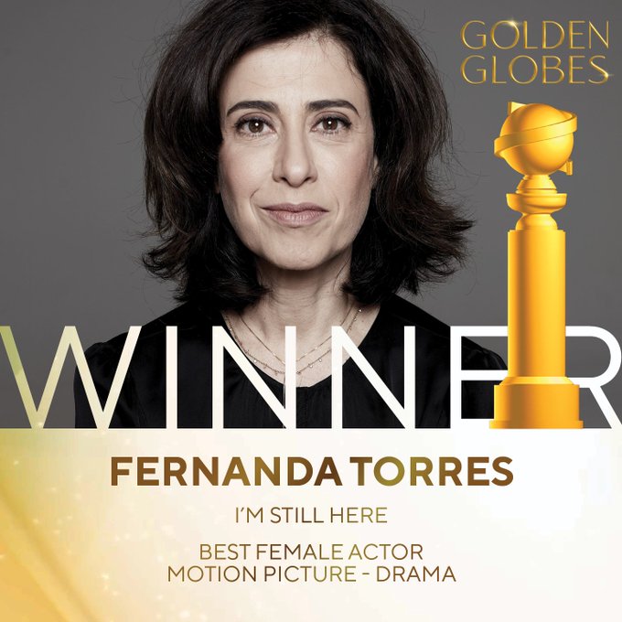APENAS A MÃE DE TODO O BRASIL!

FERNANDA TORRES!

#GoldenGlobes
