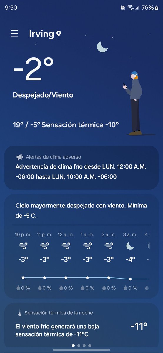 Este frío no es nada divertido.