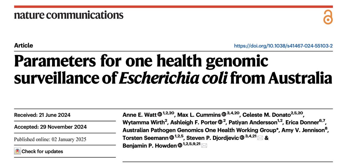 Max Cummins (@maxcummins1) on Twitter photo 🧵1/ We are excited to share our <a href="/NatureComms/">Nature Communications</a> piece where we explore methods for #onehealth genomic epidemiology and identify links between humans, animals, wildlife, food and the environment. Check it out here - rdcu.be/d5oTo. <a href="/TheDohertyInst/">Doherty Institute</a> <a href="/AIMI_UTS/">Australian Institute for Microbiology & Infection</a> 🧵1/ We are excited to share our <a href="/NatureComms/">Nature Communications</a> piece where we explore methods for #onehealth genomic epidemiology and identify links between humans, animals, wildlife, food and the environment. Check it out here - rdcu.be/d5oTo. <a href="/TheDohertyInst/">Doherty Institute</a> <a href="/AIMI_UTS/">Australian Institute for Microbiology & Infection</a>