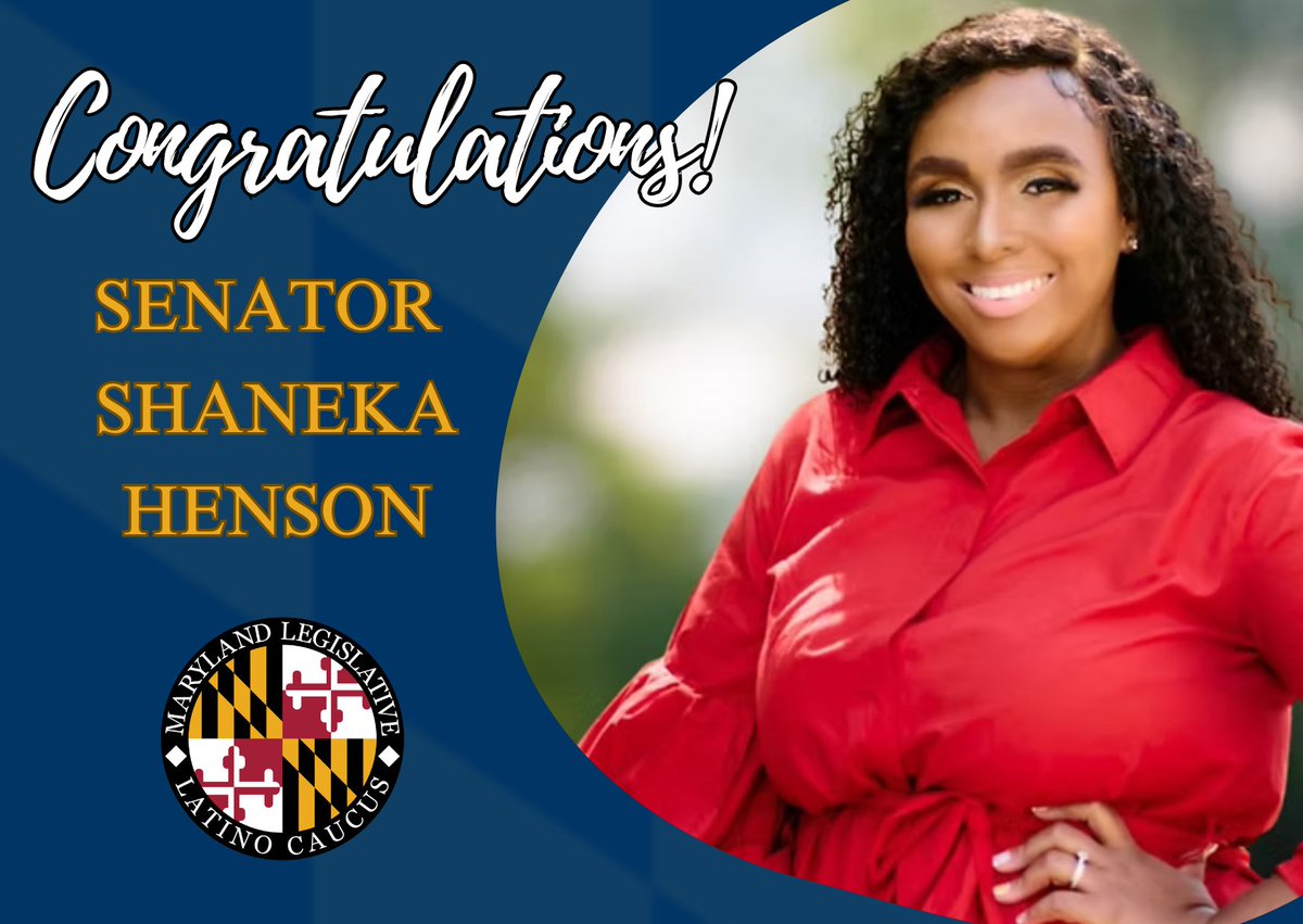🎉 Join us in congratulating Shaneka Henson, our Latino Caucus member, on being sworn in as the new Senator for District 30 in Anne Arundel County! 🌟 Exciting times ahead as she champions positive change for our community.❤️