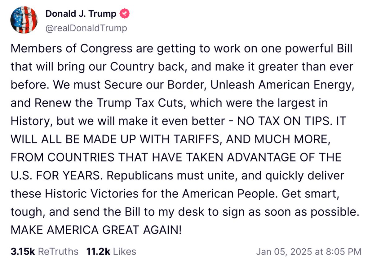 patriottakes's tweet photo. No mention of:

❌ No tax on Social Security
❌ No tax on overtime
❌ Capping credit card interest 

Why isn’t Trump mentioning those promises? https://t.co/tf7HQZMayb