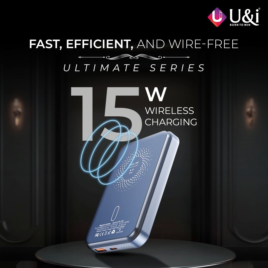 Say goodbye to tangled wires –U&amp;i Ultimate Series 15W delivers sleek, fast charging.

#Ultimateseries #Uandigadgets #Uandiworld #Uandiproducts