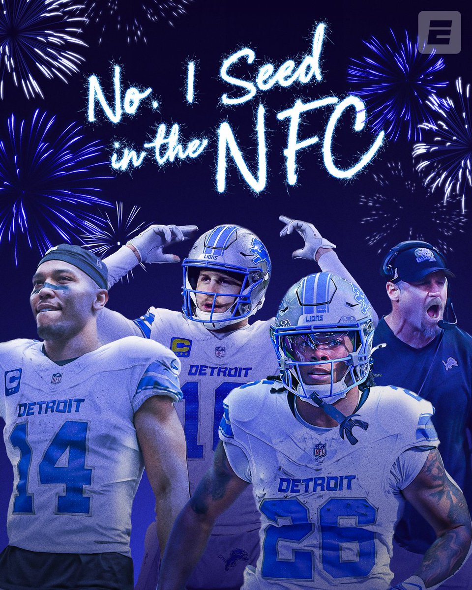 THE LIONS WIN THE WINNER-TAKE-ALL GAME FOR THE NFC NORTH AND THE NO. 1 SEED 🔥 

THE NFC WILL RUN THROUGH DETROIT 😤