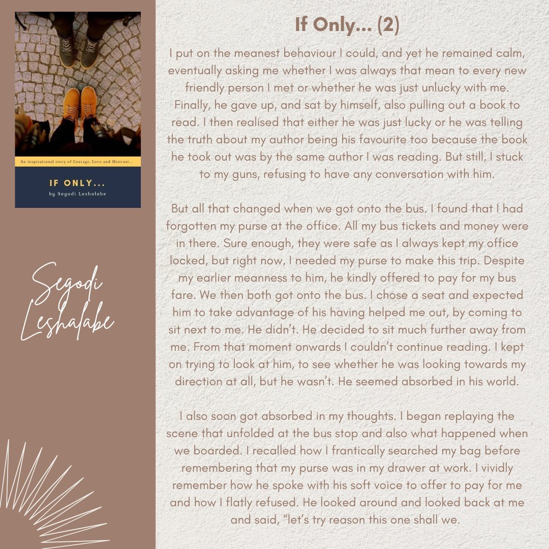 SegodiLeshalabe's tweet photo. A while ago I shared this story as a download. Some however couldn't download it and they requested l also share it on my social so that they can read it there. I promised I will, and this now is me fulfilling that promise. Took me a while but we finally here. I hope you enjoy! https://t.co/aMuFytYGhl