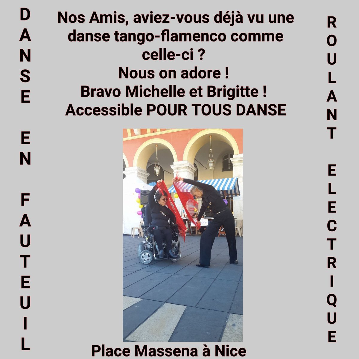 AccessibleDANSE's tweet photo. Suivez l'actualité de Michelle et Brigitte sur @AccessibleDANSE les Amis ! 
#DanseEnFauteuilRoulantElectrique #HandiValide https://t.co/9Zrhx8pjZw