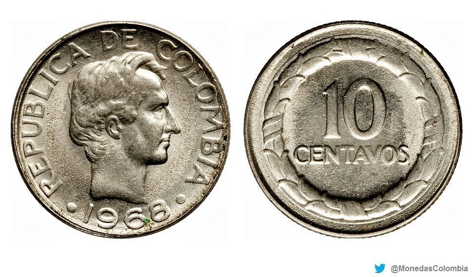 DeepSageApp's tweet photo. Moneda de 10 Centavos del año 1968. Homenaje a Francisco de Paula Santander "El Hombre de las Leyes"

si conociste esta moneda en circulación ¿Qué comprabas con ella?

Recordemos 100 centavos = 1 peso 

Foto de nuestros amigos @MonedasColombia 
Cuenta que deben seguir https://t.co/G8uEmWeUBw