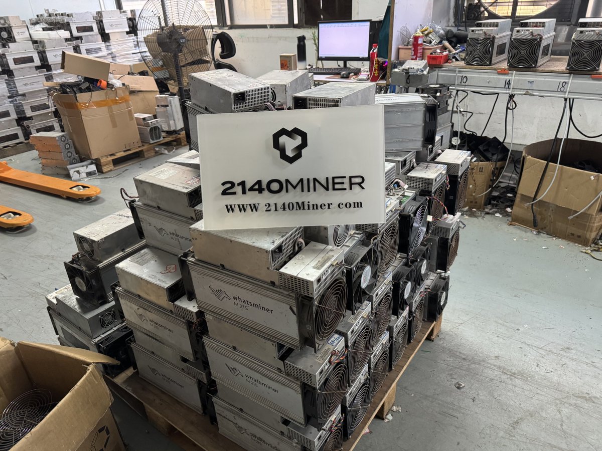 2140Miner's tweet photo. 🎉2140 Miner | 2025/1/6
Hongkong Stock
🐜L9        15G               $11700
🐜L9        16G               $12500
🐜L9        17G               $13300
🎉DG1+  14G                $10300
🐜L7   9500M              $8400
🐜L7   9050M              $8000
🐜E9pro 3780M           $1750
🐜E9pro 3680M           $1699
🎉E-DG1M 3.4G           $2450
🎉MINIDOGEⅢ 700Mwifi $569
🎉MinidogeⅢ+810M 3 days $760
🎉DGHOME1 2.1G Jan   $1950
🧊AL0-400g                   $195
🧊KS5L 12T          7 days   $1270
🧊KS5M 15T                   $1780
🧊AL3  15T                     $3499
🐜KS5pro    21T             $2599
🐜KA3  173T                   $3050
🦭A2     226T mix  March     $16.1
🐜S21+ 216T mix  Feb    $16.2
🐜S21+Hyd 319T mix Feb $16.2
🐜S21Hyd 319T mix 10 days $15.8
🐜S19XP+hyd 279T 10 days $12.4
🐜S21Imm 215T mix10 days $15.8
🐜S21XPImm 300T 10 days $25.1
🐜S21xp 270T   Dec   $23.9/T
🐜S21pro 234T Jan      $21.6/T
🐜S21pro 234T             $22/T
🐜S21     200T  7 days    $16.6/T
🐜S21     188T               $15.5/T
🐜S19eXPhyd 251T 3 days $10.4
🐜S19XPhyd 257T Jan  $10.6
🐜S19pro+hyd 198T     $9.2/T
🐜S19Kpro 120T            $9.5/T
🐜S19Jpro       104T      $6.7/T
🐜S19pro/jpro 100T      $6.6/T
🐜S19jpro 96T              $6.2/T
🐜S19pro-A 100/104T  $6.3/T
🐜S19pro-A 92/96T     $6.2/T
🐜S19    86T                  $5.4/T
｜Shenzhen spot
🐴M50 112/114T              $7.5
🐴M50 120/122/124T     $8/T
🐴M50 27w126/128/130T$8.1
M50s 26w126/128/130T  $8.8
M50s 26w 132/134T        $8.9
M50s+24w142/144/146T $10.6
M50s++22w156/158/160T$11.1
M60s 170/174/176/178t    $15.9
M60s 180/182/184/186t   $16
M60s 188/190/192/194t   $16.2
🐴M60 160/162/164T3 days $13.9
🐴M60 154/156/158T3 days $13.7
🐴M60s+ 192T mix Jan $19.1

 ⚠ Be sure to confirm the real-time price and available quantity before payment                                                                                                                                                                                                          🥳  2140 miner--Always Insist on the Most Competitive Prices and excellent service!!!🤩
❤🧡💛💚💙💜❤🧡💛💚💙💜
Welcome to ask for Special Price and Discounts:
☎WhatsApp:008613802589874
📧E-mail: sales005@2140miner.com
🌏Official Website: https://t.co/adC7WGuOVn