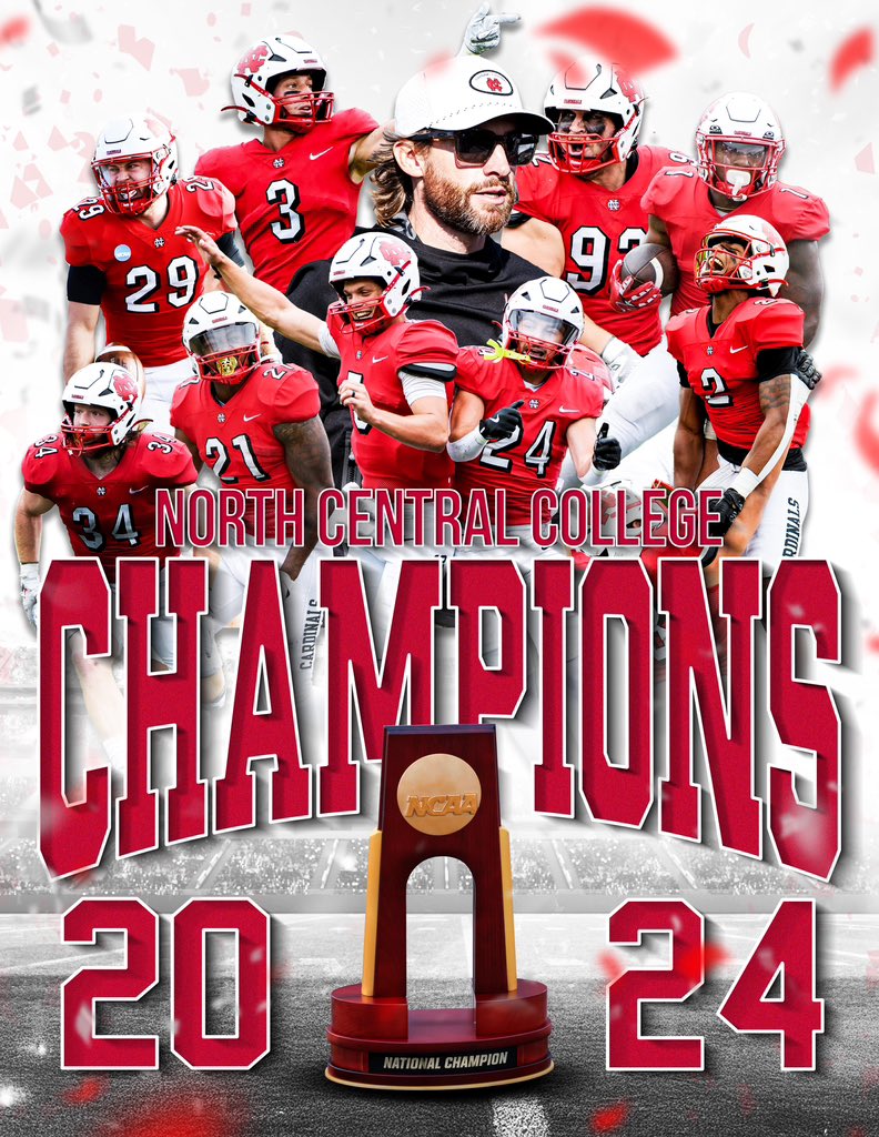 NCC Cardinals (@ncc_athletics) on Twitter photo 🏆Champions!🏆
<a href="/football_ncc/">NCC Football</a> earns their third national title in five years with a 41-25 victory over Mount Union at Stagg Bowl LI! #WeAreNC #d3fb 🏆Champions!🏆
<a href="/football_ncc/">NCC Football</a> earns their third national title in five years with a 41-25 victory over Mount Union at Stagg Bowl LI! #WeAreNC #d3fb