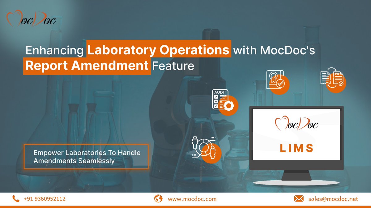 mocdoc__in's tweet photo. Struggling with lab report errors?
MocDoc's Report Amendment Feature addresses the toughest challenges:
✔ Easy edits to patient info &amp; results
✔ Transparent audit trails for compliance
✔ Workflow efficiency to prevent delays
Take control of lab operations today!

#LabChallenge https://t.co/SigUKYwihL