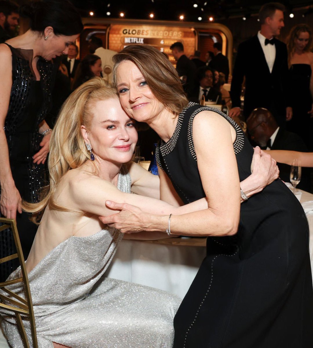 jodie foster with nicole kidman at the 2025 golden globes jodie foster with nicole kidman at the 2025 golden globes