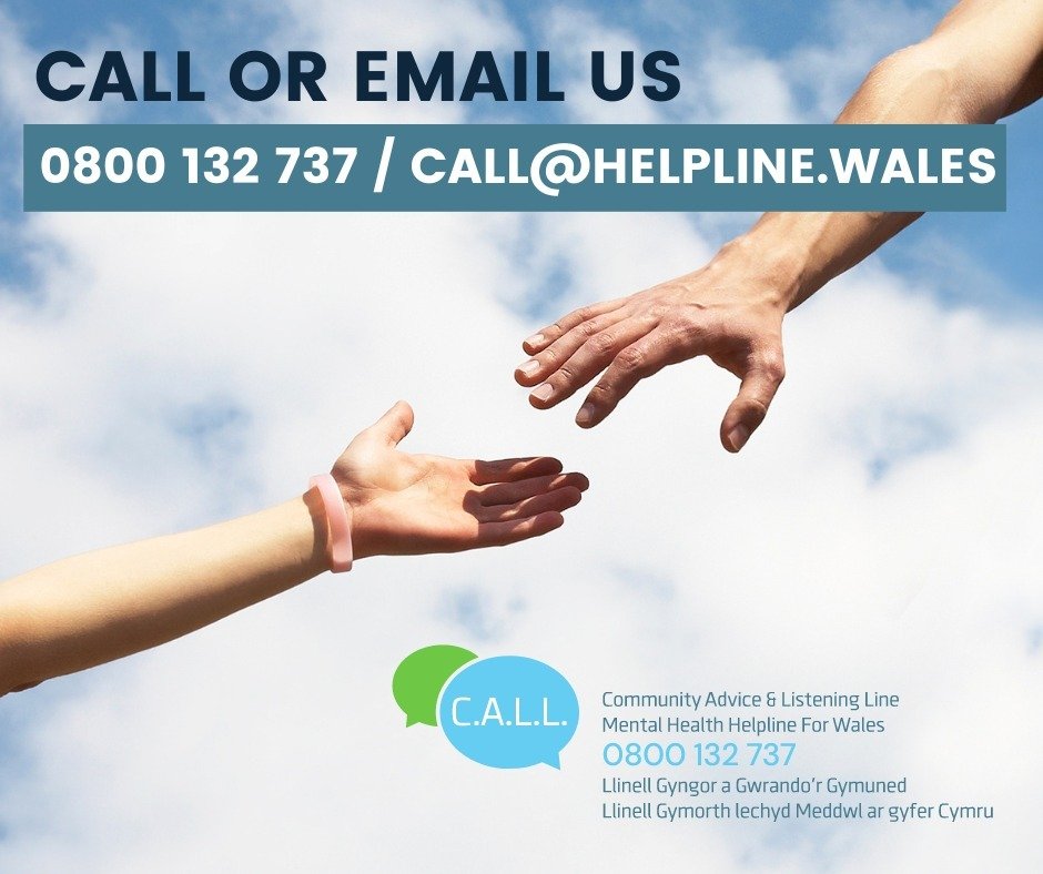 CALL Helpline Wales (@call_247) on Twitter photo If you live in #wales and need #help with your #mentalhealth, the CALL 24/7 - Mental Health Wales is open 24/7 on 0800 132 737 for #support and #signposting. Email: call@helpline.wales #feelingoverwhelmed #itsoktotalk. (gk) If you live in #wales and need #help with your #mentalhealth, the CALL 24/7 - Mental Health Wales is open 24/7 on 0800 132 737 for #support and #signposting. Email: call@helpline.wales #feelingoverwhelmed #itsoktotalk. (gk)