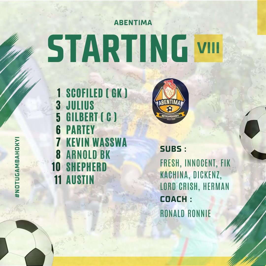 Abentima_FC's tweet photo. Our starting VIII. Very ready to dominate the field ⚽️
#Notugambahokyi https://t.co/zhrx530zbR