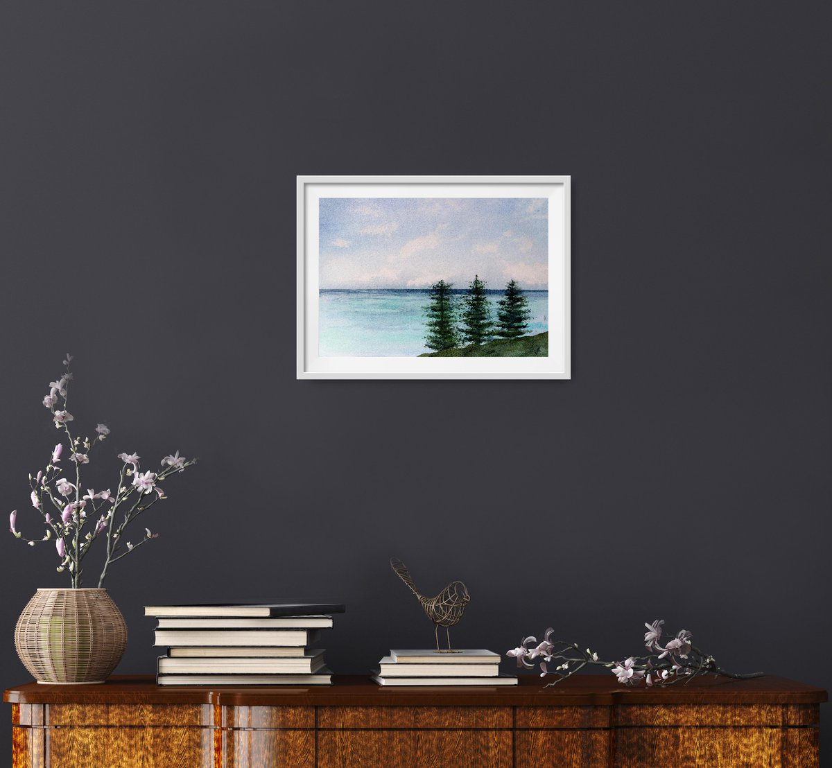 jacintaroseart's tweet photo. Tranquil Coastal Oasis is a captivating painting that transports the viewer to a serene landscape. Watercolours on Leyton's CP 300gsm 100% cotton paper. Size is 19.5x27cm. Ref: ELG21 
#Watercolours #landscapepainting #natureart #peacefulpainting https://t.co/7aXA0JgTpZ