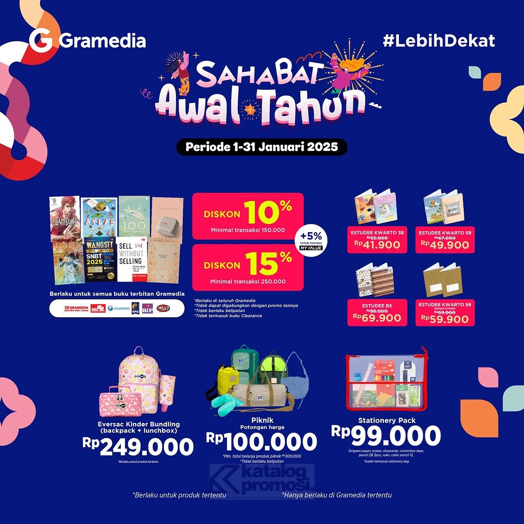 katalogpromosi's tweet image. Promo spesial Sahabat Awal Tahun di Gramedia! Diskon hingga 15% buat buku-buku keren + tambahan diskon 5% untuk pengguna MyValue 😍🚨 Special deals mulai Rp99.000! Buruan sebelum kehabisan 👇
katalogpromosi.com/promo-spesial-…

#PromoGramedia #DiskonBuku #MyValue #BelanjaHemat