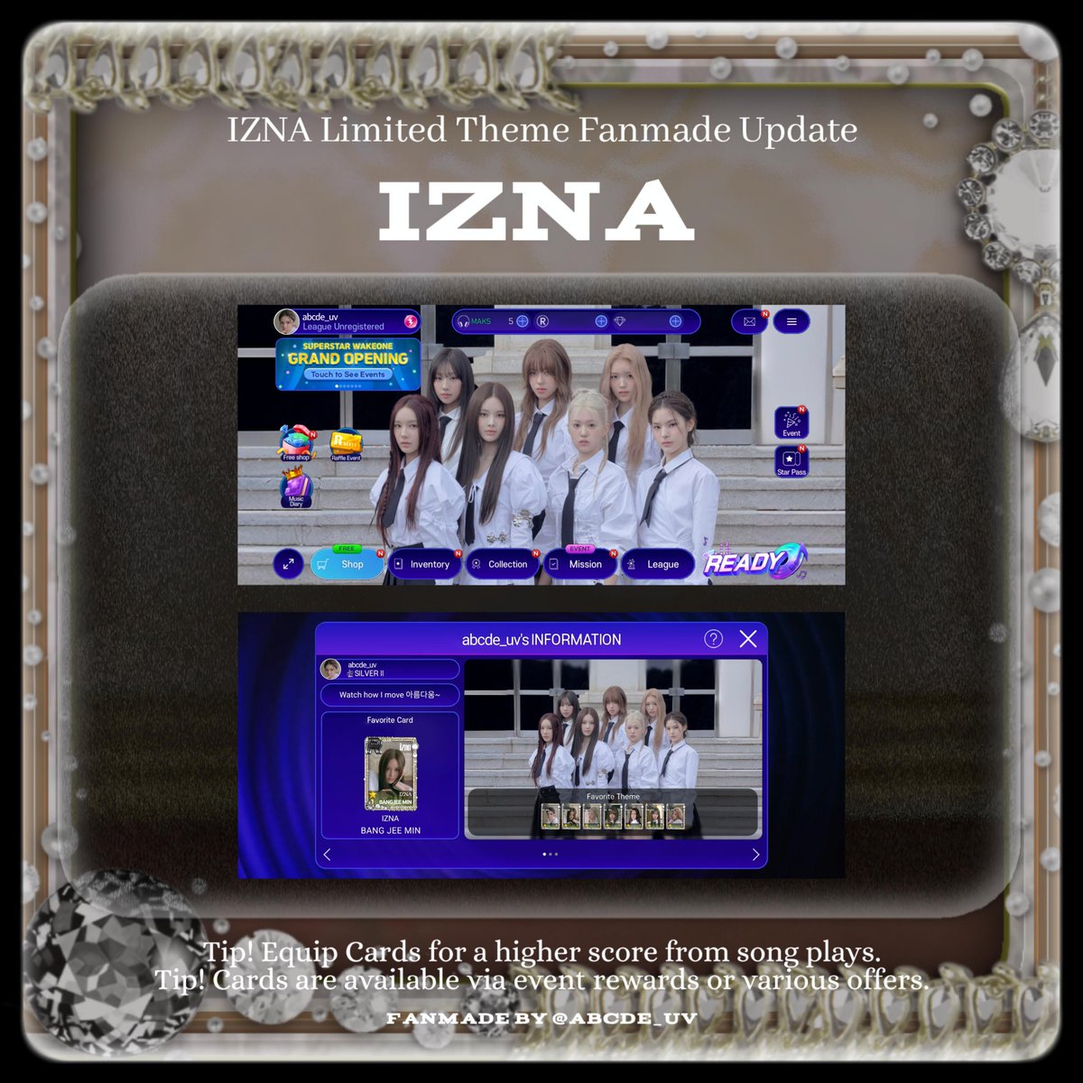 🎹] NEW FANMADE UPDATE [🎹] 🦪 SuperStar WAKEONE 💎 ✨ IZNA