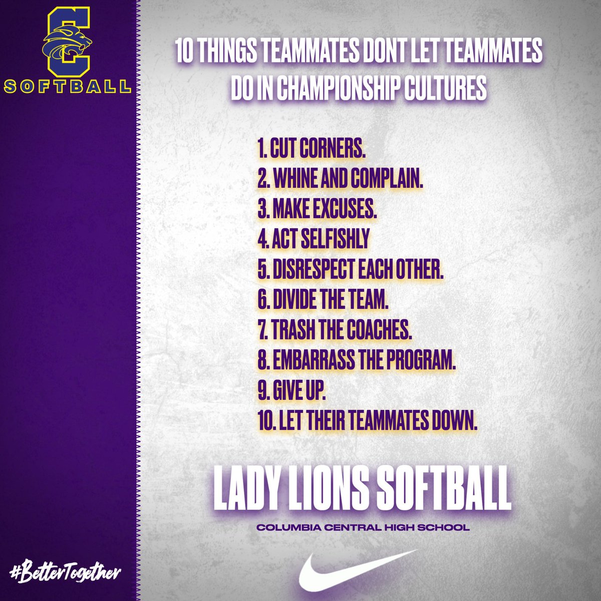 #LadyLionsSoftball #BetterTogether