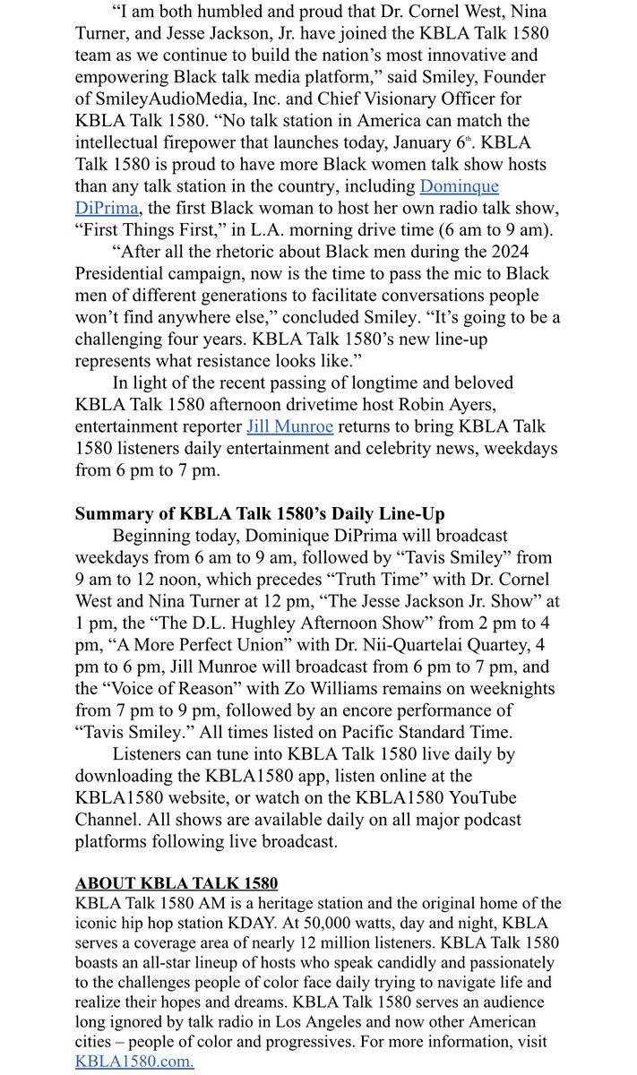 kbla1580's tweet image. #dominiquediprima #tavissmiley #drcornelwest #ninaturner #jessejacksonjr #niiquartelaiquartey #download #youtube #KBLA1580 #talkradio #podcast #breakingnews #weekdaylineup #UnapologeticallyProgressive👊🏾💥🔥