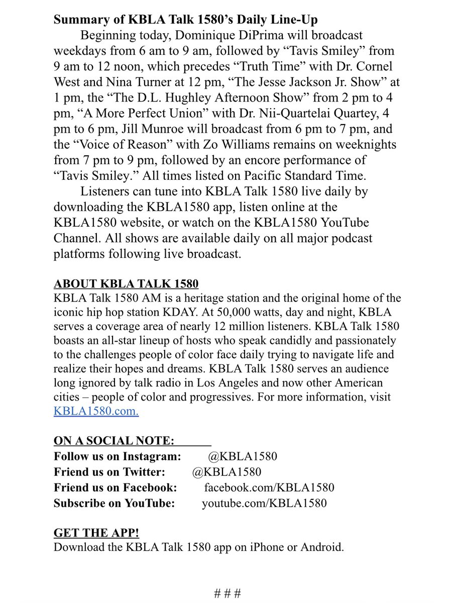 kbla1580's tweet image. #dominiquediprima #tavissmiley #drcornelwest #ninaturner #jessejacksonjr #niiquartelaiquartey #download #youtube #KBLA1580 #talkradio #podcast #breakingnews #weekdaylineup #UnapologeticallyProgressive👊🏾💥🔥