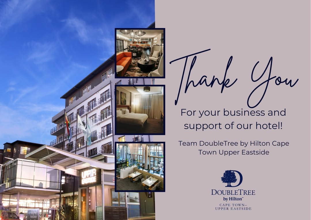 DoubleTreeCPT's tweet photo. Thank you to all our guests, clients, suppliers and team members for your loyalty, support and business! Without you, we would not be where we are today. 

#thankyou #withthanks #support #business https://t.co/qotaIR4x37