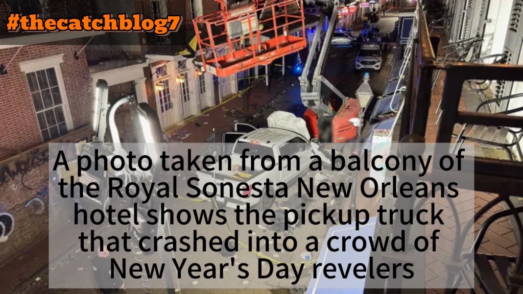 thecatchpulse's tweet image. An Army veteran drove a 6,000-pound truck into New Orleans revelers, reflecting a disturbing trend of vehicle attacks targeting innocent civilians.

#NewOrleans #Tragedy #VehicleAttack #BreakingNews #DisturbingTrend #CivilianSafety #StopTheViolence #CommunityStrength

@CNN