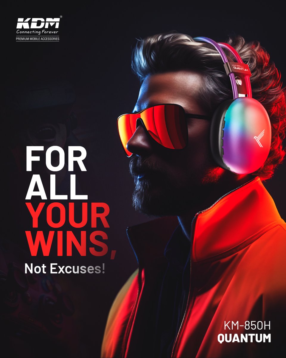 🧡Hear the Game!

Feel the Game Surround Sound that Puts You in the Action. QUANTUM KM_850H - Your New Gaming Superpower Enhanced Audio, Enhanced Game play.

KDM - Karo Dil Marzi!

#KDM #QUANTUMKM_850H #Gadget #Headphones #Gaming #Manufactuer #Retailer #Marketing #Electronics