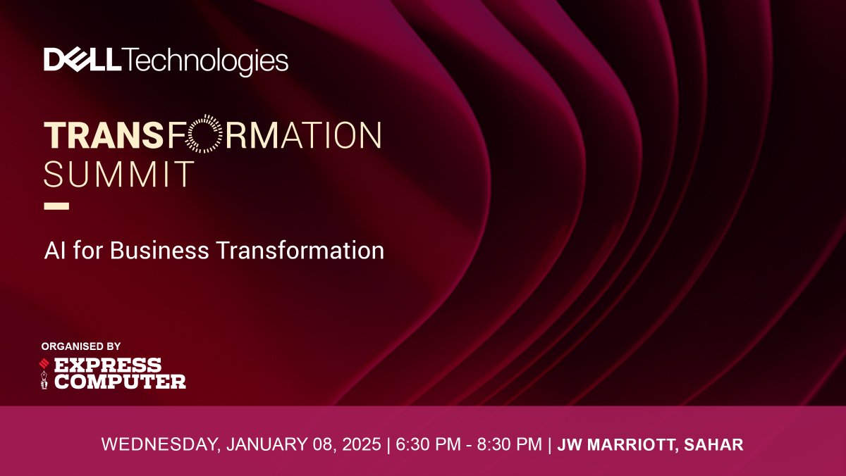 ExpComputer's tweet photo. Explore how Artificial Intelligence (AI) is reshaping the future of business and unlocking unprecedented opportunities for transformation.
#TransformationSummit, powered by @DellTechIndia, today at 6:30 PM - 8:30 PM IST | JW Marriott, Sahar
@srikrp @NivedanPrakash @ravignair https://t.co/mZyD3luFpE