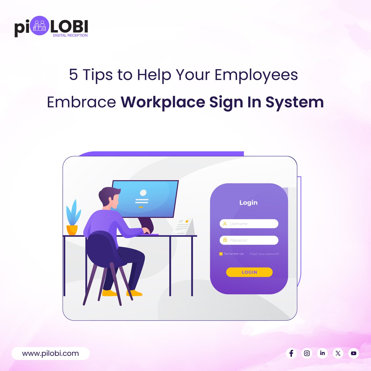 lobi_pi's tweet photo. Numerous #businesses are shifting to modern #technologies to make processes easier, safer, and #secure. The workplace sign in system is here to help companies and #employees.
๐๐๐๐ ๐จ๐ฎ๐ซ ๐๐ฅ๐จ๐ : https://t.co/fQgZ2JlpMt๐
#workplacesolutions #secureworkplace #piLOBI https://t.co/yNzZdo7qAt