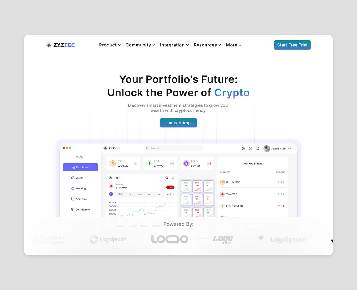 DesignwithZyz's tweet image. GM Designers👨💻, Decided to utilize my recently designed dashboard to create this version of web3 landing page. My first attempt on this actually. What do you think can be improved to make it more appealing. Kindly give your critic. #web3project #figma #cryptocurrency