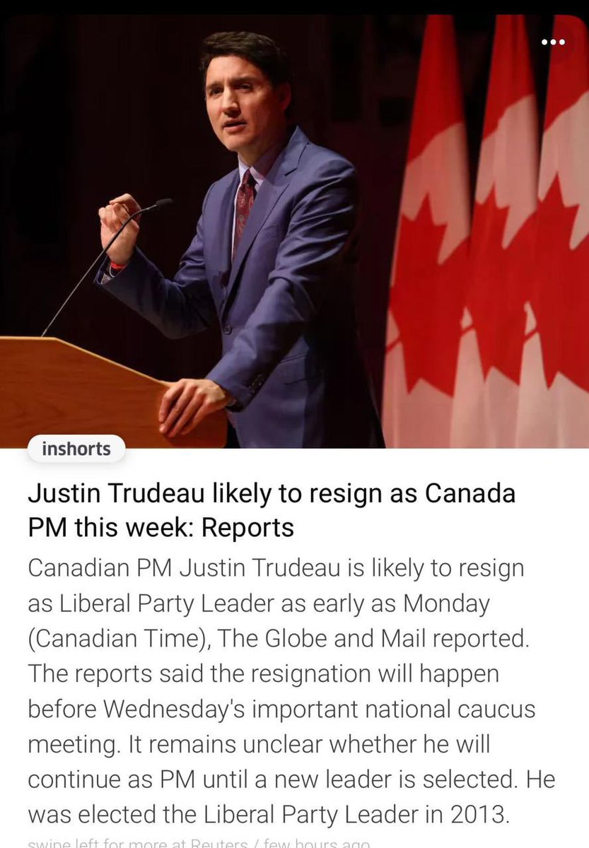 sanjaybjumaani's tweet photo. Justin is Just-out👍
As predicted😉
#justin #trudeaumustresign https://t.co/p2SD6MTJzw