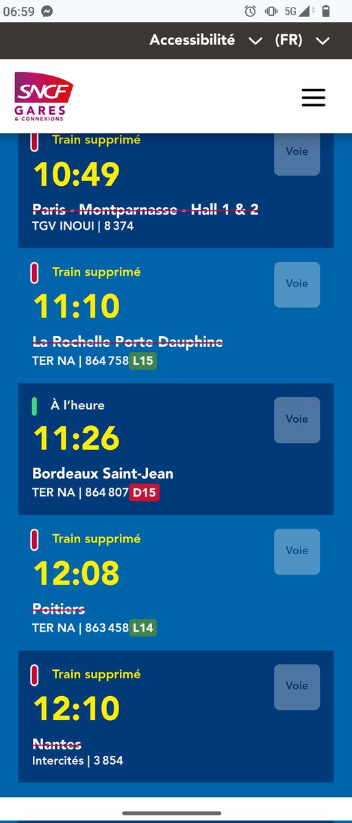 BaptouLR's tweet photo. @TERNouvelleAQ A priori, ils sont tous supprimés jusqu'à celui de 11h26 !
Le premier train de la L14 partira à quelle heure ? https://t.co/rhh7b9xClG