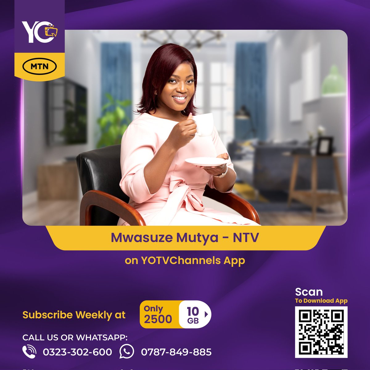 Shunamite256's tweet photo. Did you know that you can stream your favorite program, Mwasuze Mutya on @ntvuganda anywhere? 

Download the @YOTVChannelsUG app on your device, pay a subscription of Ugx 2,500/= and get 10Gb streaming data lasting you for a week! 
#YOTVSabula
#YOTV-4 https://t.co/eMFpIbw7zF