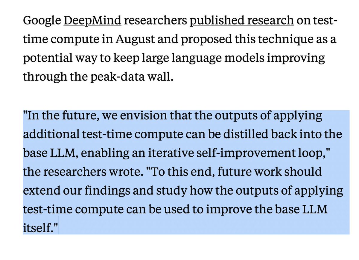 kimmonismus's tweet image. It has already been reported that OpenAI has trained o3 using synthetic data. Apparently this really is a very good way to make the models even better.

In any case, Google DeepMind is firmly convinced, as they told Bloomberg. In a way, we are already in the singularity of…