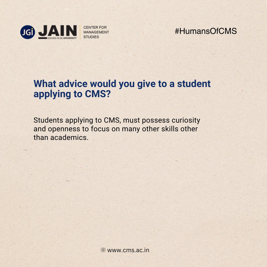 Meet Divya A Reddy – A passionate educator at CMS, JAIN (Deemed-to-be University) With 19 months of enriching experience, she believes in fostering both academic and personal growth through a learning environment. 
#CMS #centerformanagmentstudies #HumansofCMS #Academicgrowth