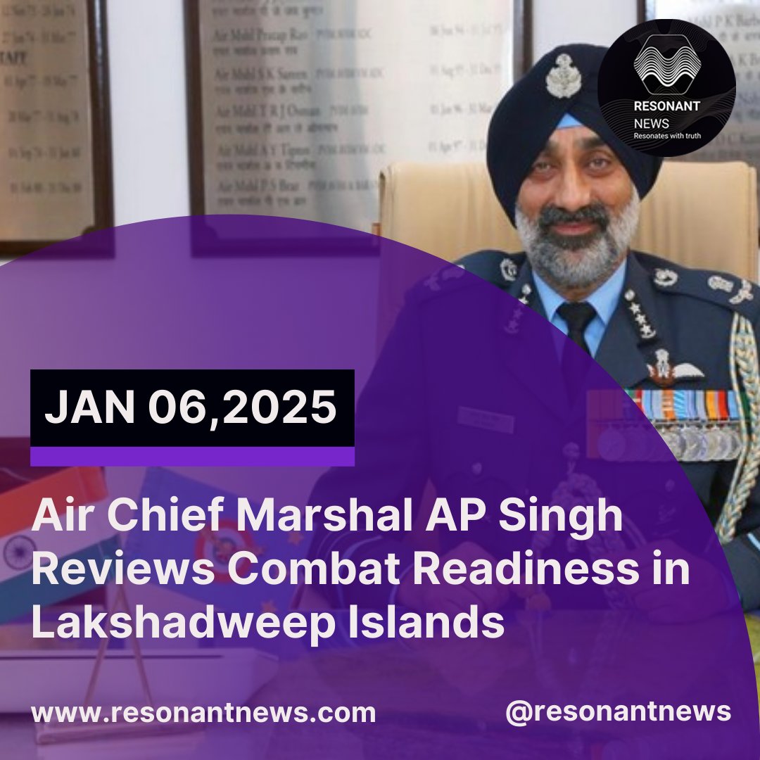 Resonant_News's tweet photo. IAF Chief AP Singh Highlights High State of Readiness During Lakshadweep Visit
Subscribe @Resonant_News
#CentralAirCommand, #CommandersConference, #OperationalSafety, #GeopoliticalLandscape, #IAFLeadership, #GeopoliticalEnvironment https://t.co/ReUxh9Dn9o