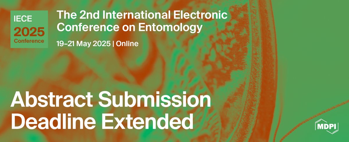 Insects MDPI (@insects_mdpi) on Twitter photo 📢Announcement: The deadline for abstract submission to #IECE2025 has been extended to 18 February 2025 !
Submit your abstracts here:
sciforum.net/user/submissio…
<a href="/DiversityMDPI/">Diversity MDPI</a>
<a href="/AgricultureMdpi/">Agriculture MDPI</a>
#Systematics
#Genetics
#Biology
#Ecology
#Biodiversity
#Behavior
#Entomology 📢Announcement: The deadline for abstract submission to #IECE2025 has been extended to 18 February 2025 !
Submit your abstracts here:
sciforum.net/user/submissio…
<a href="/DiversityMDPI/">Diversity MDPI</a>
<a href="/AgricultureMdpi/">Agriculture MDPI</a>
#Systematics
#Genetics
#Biology
#Ecology
#Biodiversity
#Behavior
#Entomology