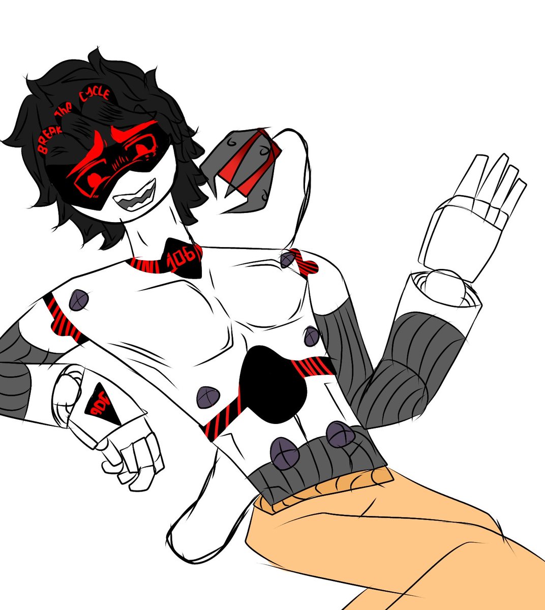 TrashCanvas's tweet photo. Drone 106 or Six without shirt (looks better for me now btw) #MDPang #MurderDrones #md_twt #Trepang #Subject106 https://t.co/6CBvpsBbrt