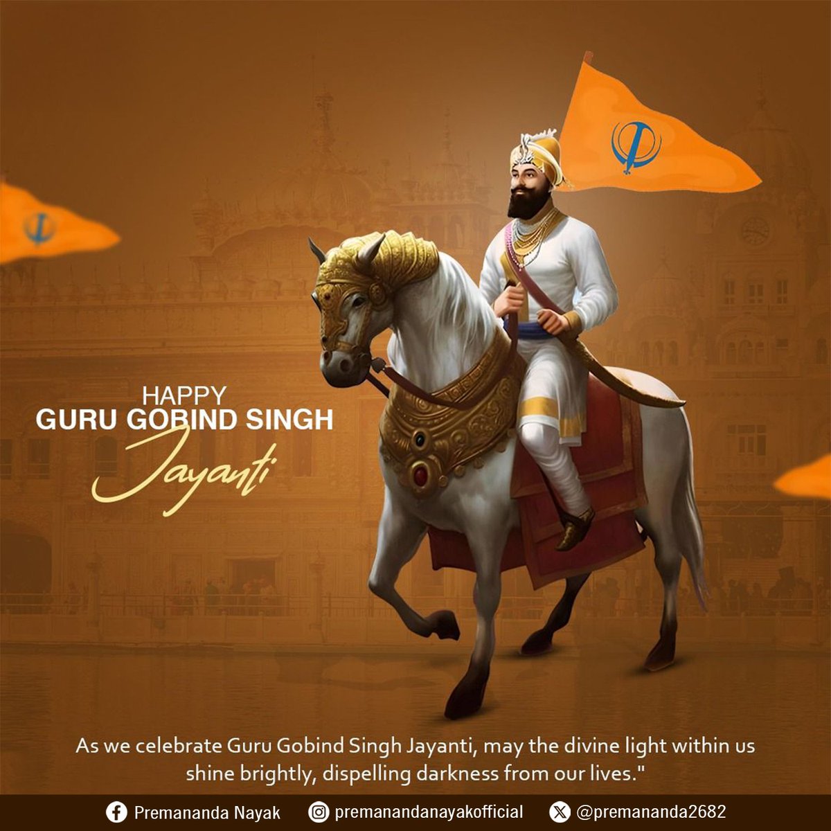 Today, we honor Guru Gobind Singh Ji, a symbol of bravery and a beacon of spiritual enlightenment. May his legacy inspire us to uphold justice and truth in every aspect of our lives. 🙏

#GuruGobindSingh #LegacyOfBravery #InspirationAndStrength #GuruGobindSinghJayanti