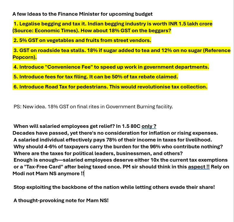 ram4min's tweet photo. Every #salaried #TaxPayer seeks reply !! @nsitharaman @nsitharamanoffc @BJP4India @PMOIndia @FinMinIndia @Finminindia1 https://t.co/6E8x2fXwK6
